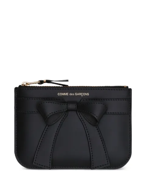 Comme Des Garçons Wallet Big Bow leather wallet Black ASA8100BB001