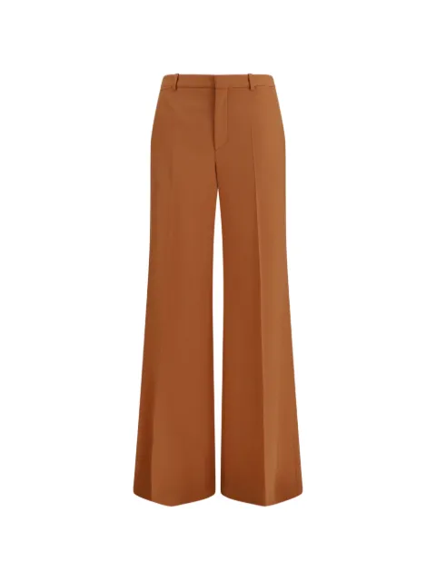 Chloé pressed-crease wide-leg trousers Brown CH26APA36066
