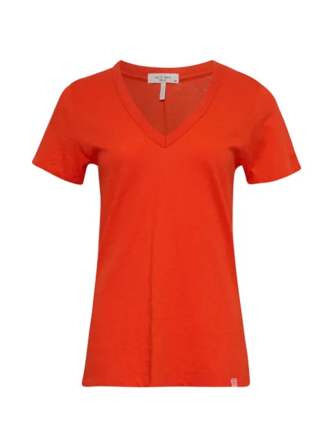 rag & bone V-neck T-shirt Red RE6L25HT3SW