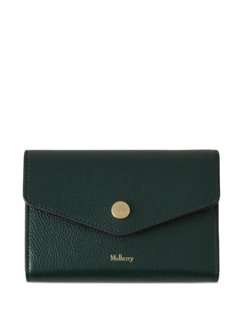 Mulberry grained-leather press-stud wallet Green RL8963205Q633