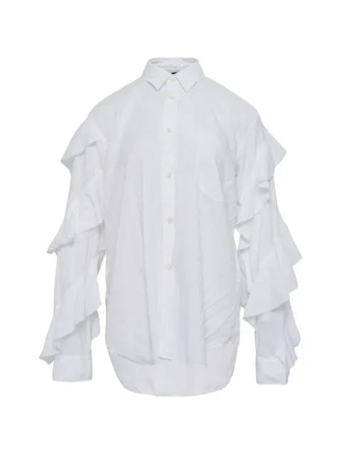 Black Comme Des Garçons ruffled-sleeve shirt White 1PB01905023A