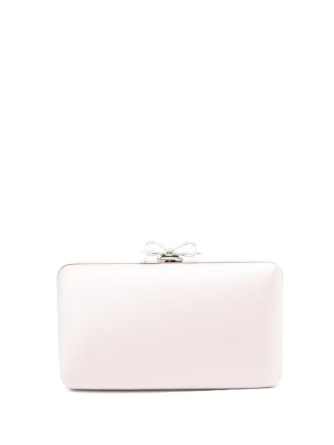 Self-Portrait satin clutch bag Pink PF26326P