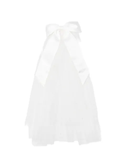 Self-Portrait bow-embellished veil White PF26605HW