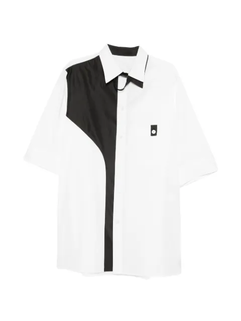 Yohji Yamamoto colour-block short-sleeve shirt White HKB86054