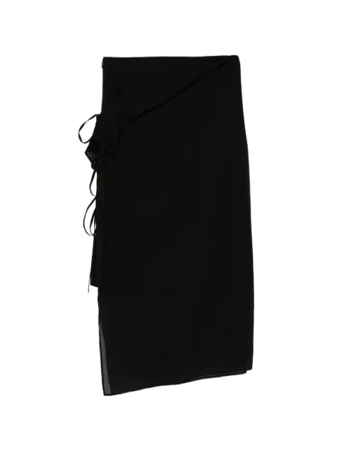 Limi Feu lace-up asymmetric skirt Black LKS01013