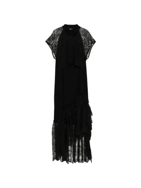 Limi Feu lace-panelled ruffled dress Black LKT60830