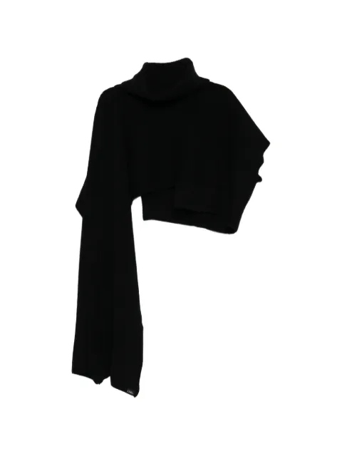 Limi Feu ribbed-knit cropped sweater Black LAL50190