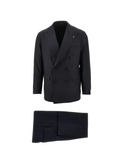 Tagliatore Super 110's double-breasted wool suit Blue 2SNY10BNT070001B5713