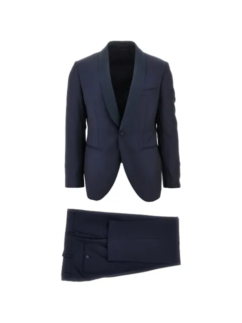 Luigi Bianchi shawl-lapel single-breasted wool suit Blue 3346005183
