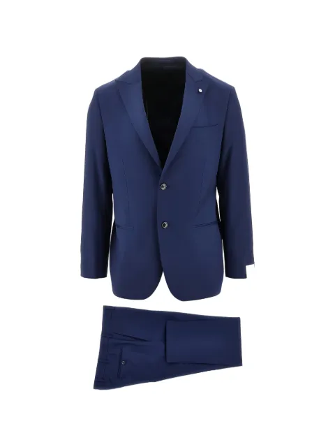 Luigi Bianchi single-breasted wool suit Blue 3007641685