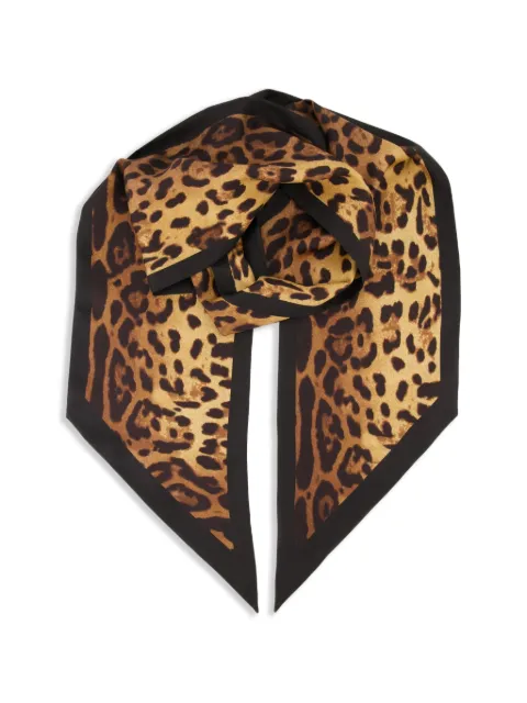 Givenchy maxi leopard-print silk bandeau scarf Brown BG00P4G002