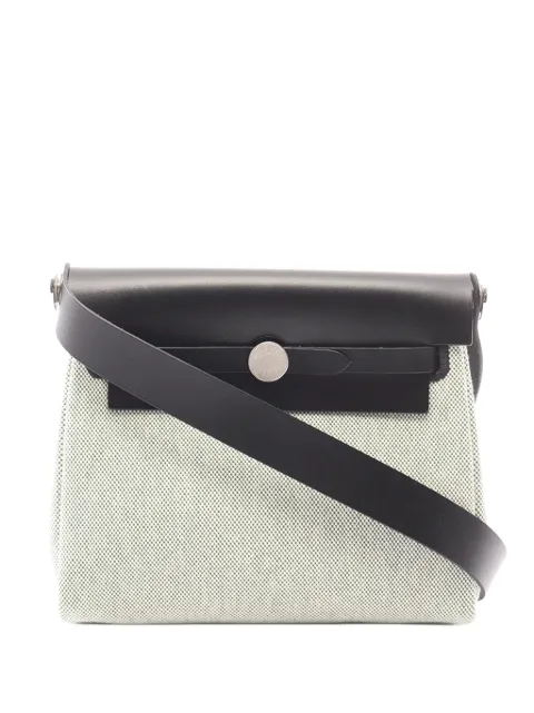 Hermès Pre-Owned 2025 Military Toile and Vache Hunter Herbag Zip 20 crossbody bag Green VL628R13H2FDC4OK