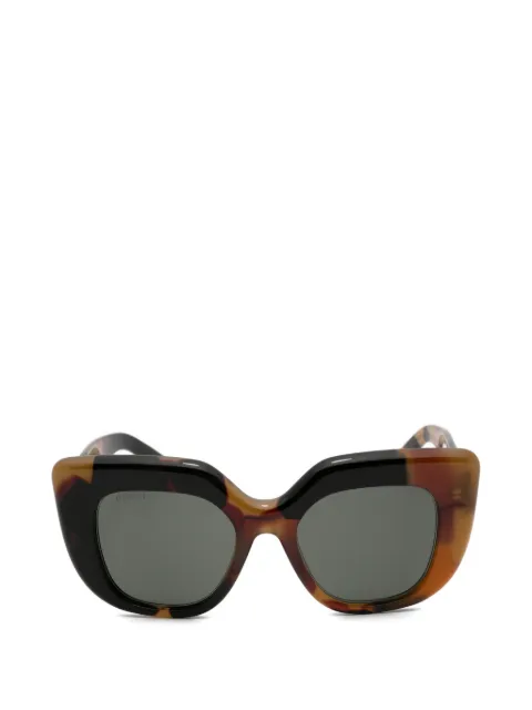 Gucci Eyewear oversized-frame tortoiseshell-effect sunglasses Brown GG2030S