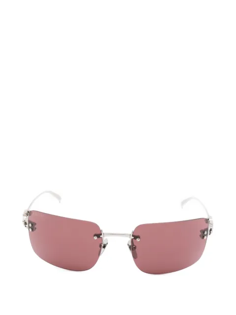 Gucci Eyewear logo-plaque rectangle-frame sunglasses Pink GG2038S