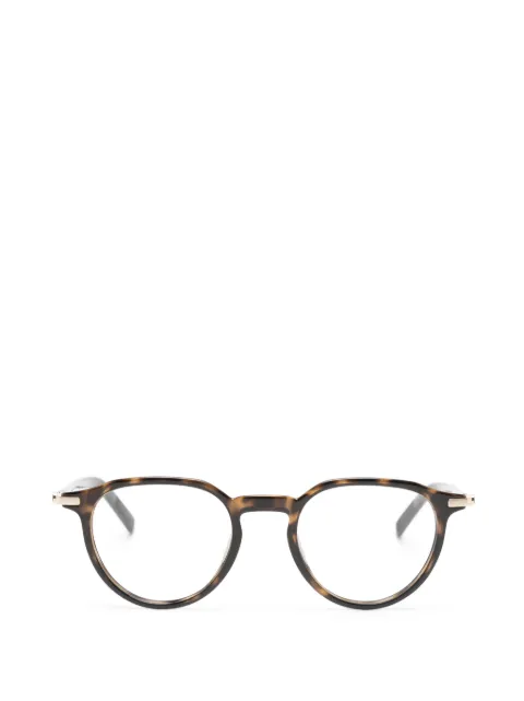 Montblanc tortoiseshell-effect round-frame glasses Brown MB0495O