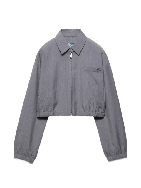 Prada light mohair blouson jacket Grey P8063CSOOO17LK