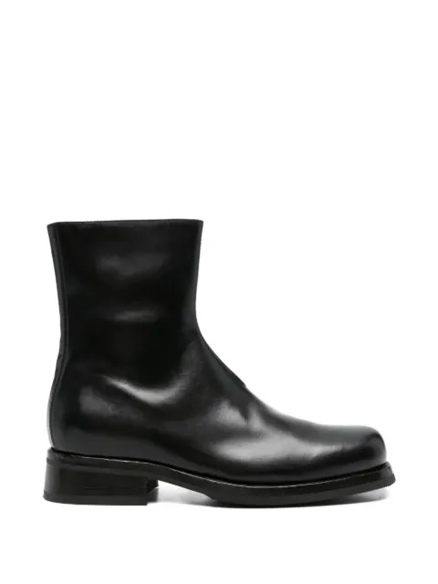 ERALDO side-zip leather boots Black AURISU