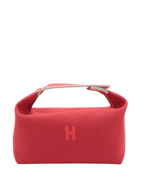 Hermès Pre-Owned 2021-2026 Large Toile Bride A Brac Case vanity bag Red XA93GJ9VDVK46R3M
