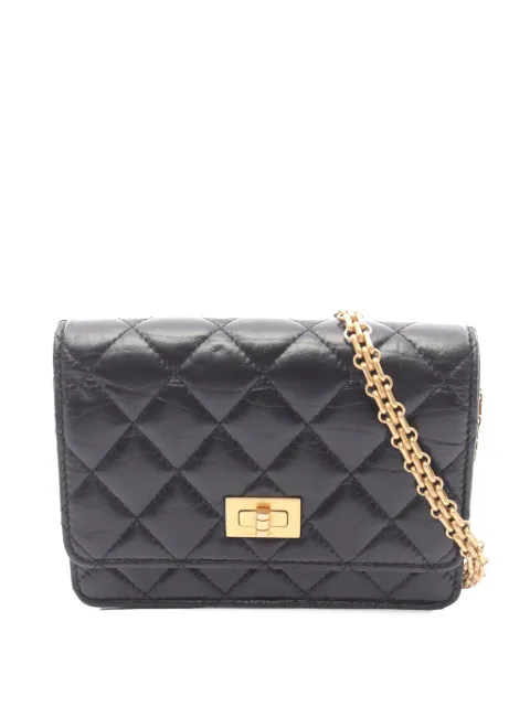 CHANEL Pre-Owned 2021-2026 Quilted Aged Calfskin Reissue 2.55 Wallet on Chain crossbody bag Black F9QFN8UO3EEU3XS9