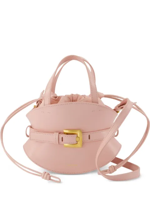 Balmain mini Shuffle buckled leather tote bag Pink FN0DP017LMTE