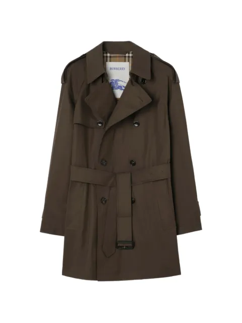 Burberry mid-length gabardine Leadenham trench coat Brown 8127022