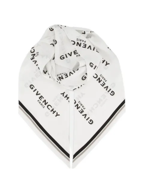 Givenchy maxi Shadow logo-print bandeau scarf White BG00P6G002