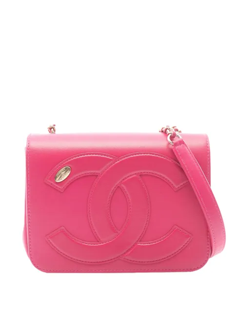 CHANEL Pre-Owned 2019 Lambskin CC Mania Flap crossbody bag Pink 6EVPDWWF9LZ1XPM7