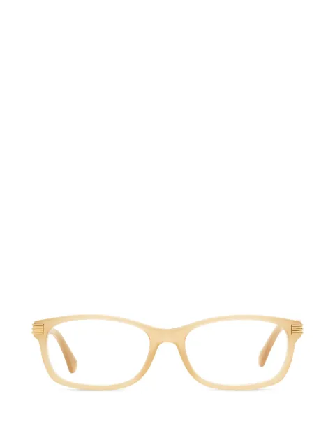 Jimmy Choo Eyewear crystal-embellished rectangle-frame glasses Neutrals JC21173354