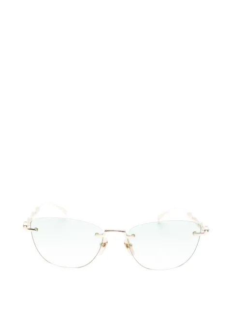 Gucci Eyewear Bamboo rimless cat-eye frame sunglasses Gold GG2063S