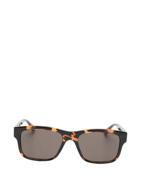 Gucci Eyewear tortoiseshell-effect rectangle-frame sunglasses Brown GG2085S
