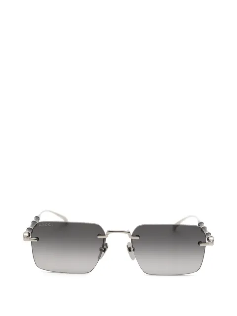 Gucci Eyewear bamboo-detail rimless sunglasses Silver GG2154S