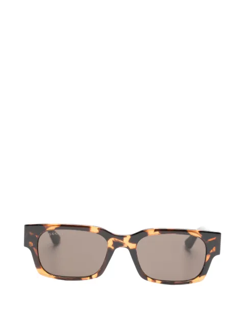 Gucci Eyewear tortoiseshell-effect rectangle-frame sunglasses Brown GG2084S