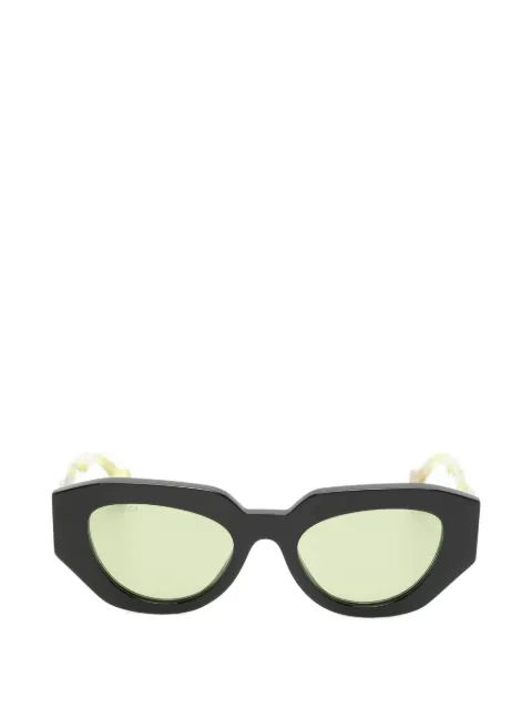 Gucci Eyewear Double G geometric-frame sunglasses Black GG1421S