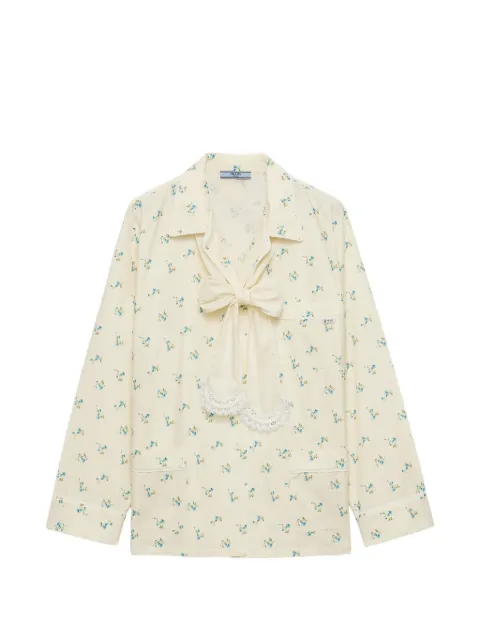 Prada bouquet print old canvas shirt Neutrals P451JSOOO190M