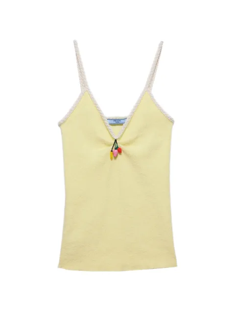 Prada cotton bouclé top Yellow P29C27SOOO195X