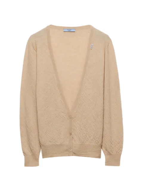 Prada cashmere cardigan Neutrals P25O22SOOO19VK