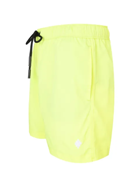 COUNTY OF MILAN drawstring-waist logo-embroidered shorts Yellow COMAS260608