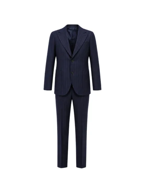 FRANZESE COLLECTION Di Caprio pinstripe-pattern suit Blue 16U1HUATXAUMRE73