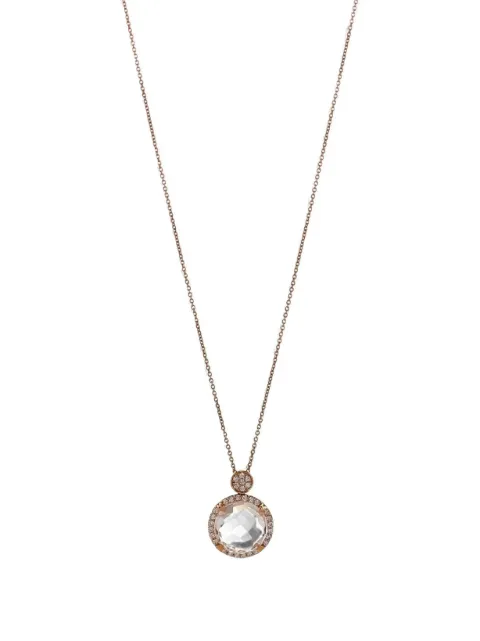 Lisa Nik quartz and diamond pendant necklace Pink CQCH11RD