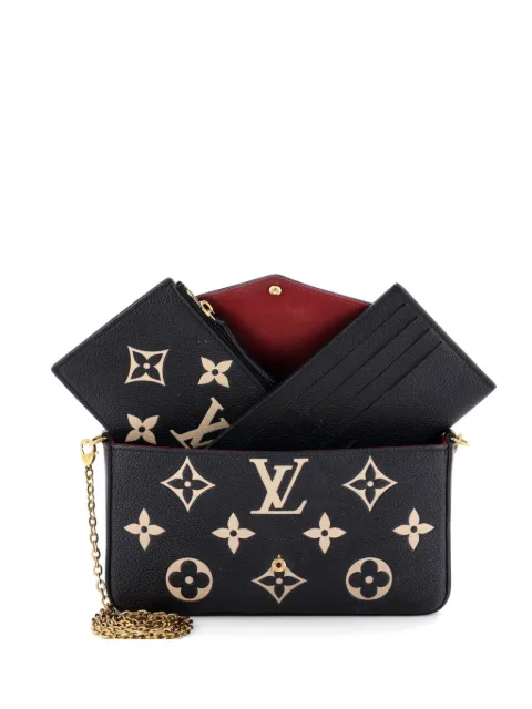 Louis Vuitton Pre-Owned Felicie Pochette Bicolor Monogram Empreinte Giant crossbody bag Black WKOUR6EIV6S12KLT