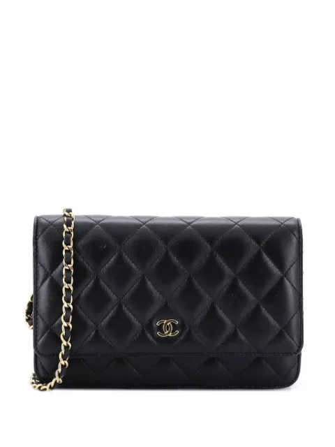 CHANEL Pre-Owned Wallet on Chain Quilted Lambskin crossbody bag Black M1BMV1GAYYQ0B22I