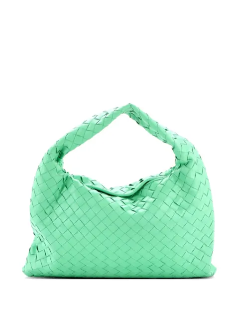 Bottega Veneta Pre-Owned Hop Intrecciato Leather Small hobo bag Green 4F2NPNHXOTHY3OTA