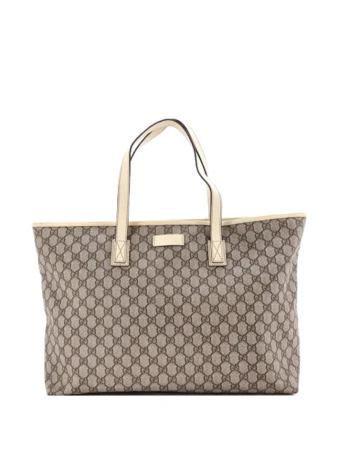 Gucci Pre-Owned Plus GG Coated Canvas with Leather Large tote bag Brown 2NW1C75J76DT13CX
