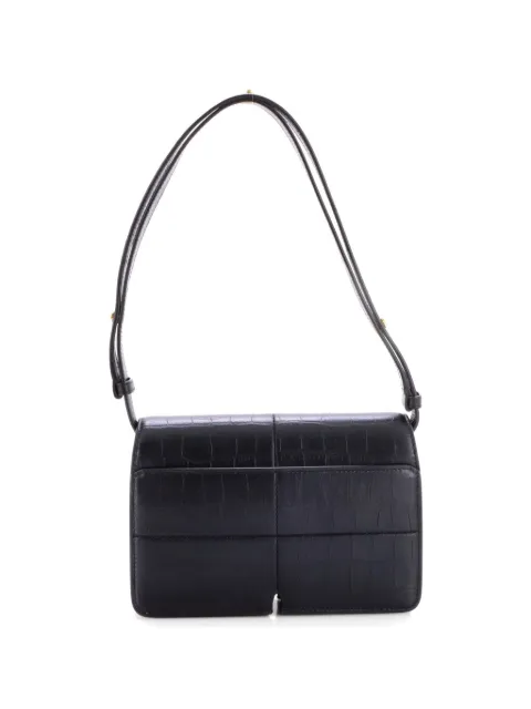 Burberry Pre-Owned Snip Crocodile Embossed Leather shoulder bag Black UHOC7P84UAVOW6XV