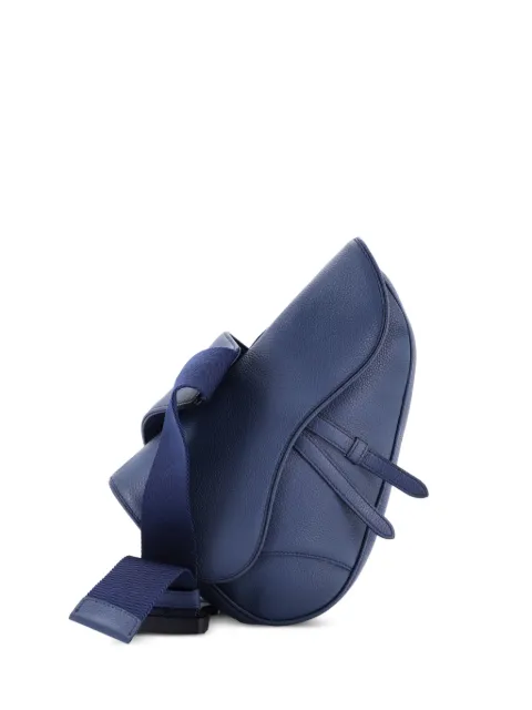 Christian Dior Pre-Owned Saddle Leather crossbody bag Blue RT46LUMZNSE5CYH0