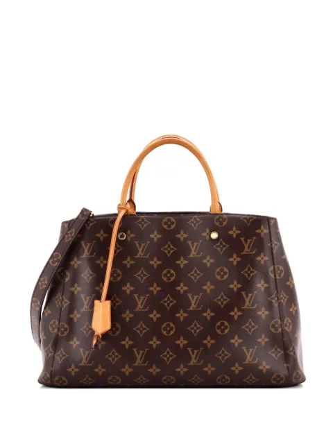 Louis Vuitton Pre-Owned Montaigne Handbag Monogram Canvas GM tote bag Brown RQOL06IP9WEV03LC