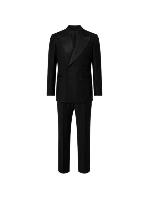 FRANZESE COLLECTION Beckham satin-lapel tuxedo suit Black E998502082U