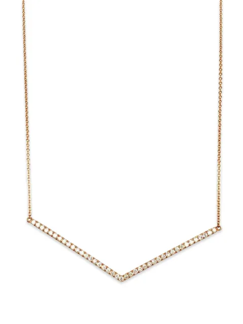 Lisa Nik chevron-shape-pendant necklace Pink CHEVCHRD