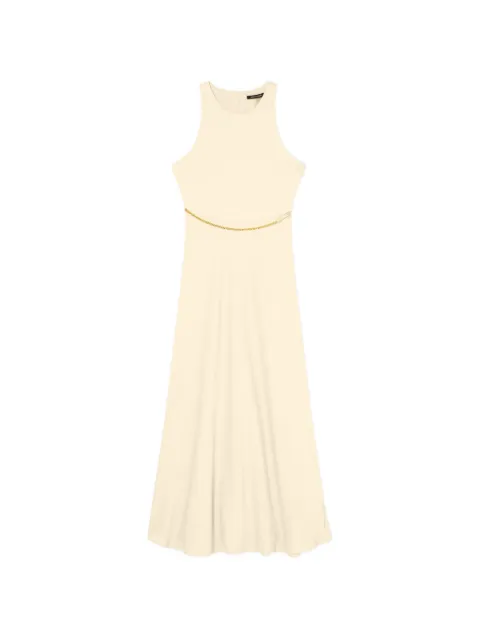 Armani Exchange chain-link detail sleeveless midi dress Yellow XW001971AF21553U2149