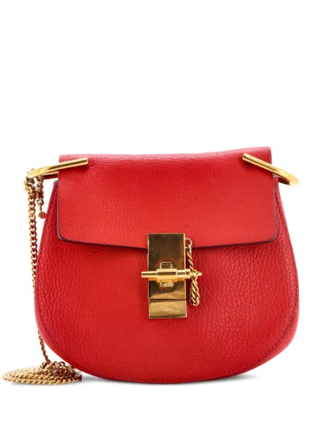Chloé Pre-Owned Drew Leather Mini crossbody bag Red 4XHZ19TX2PKAC0DX